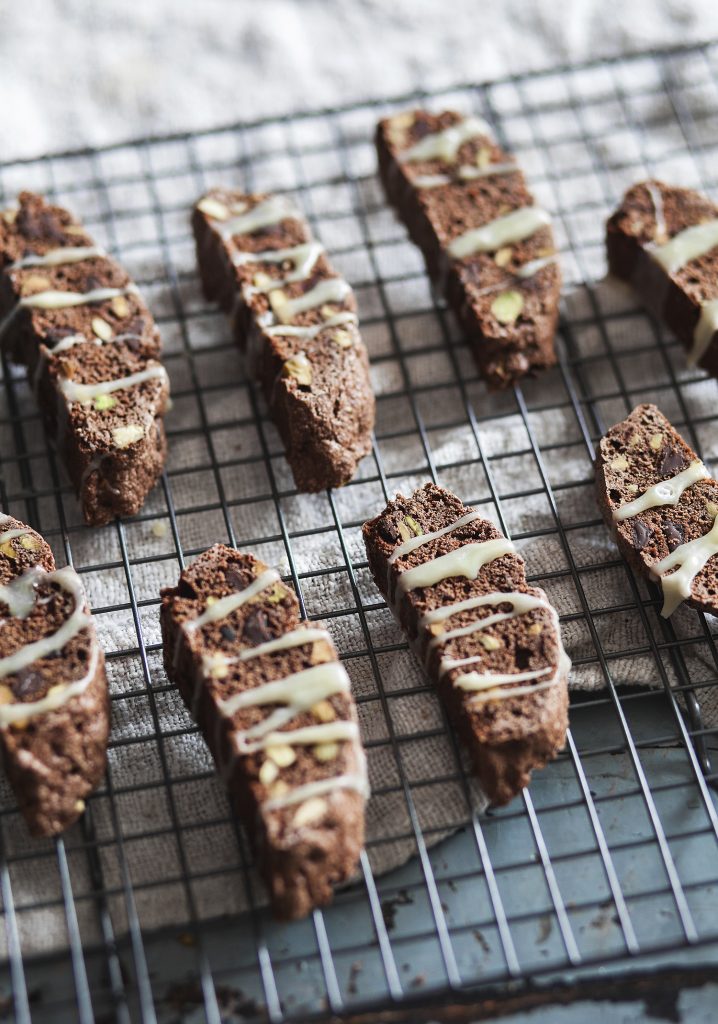 Biscottis au chocolat & pistaches
