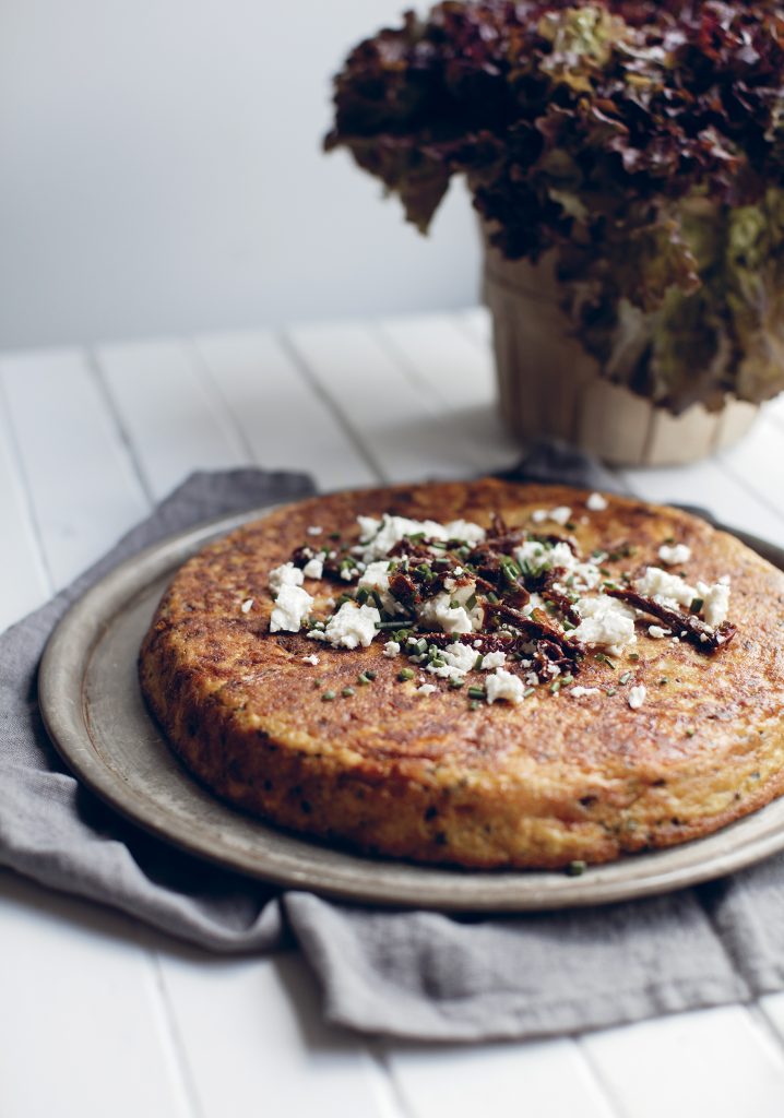 Tortilla de patates douces, quinoa & féta