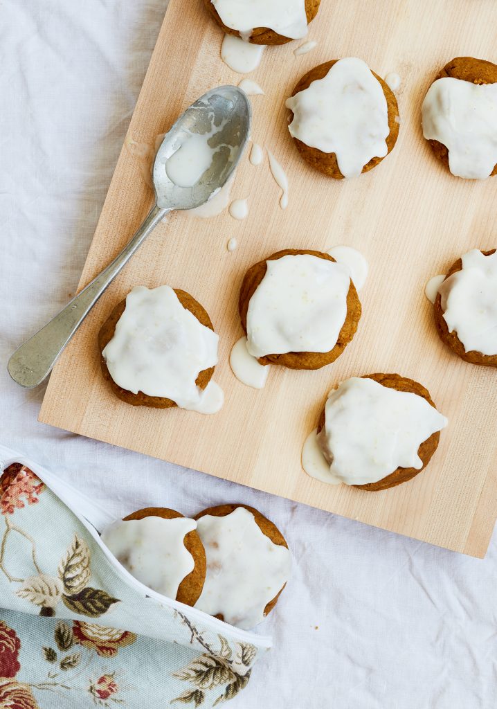 Pumpkin and molasses cookies & ginger icing