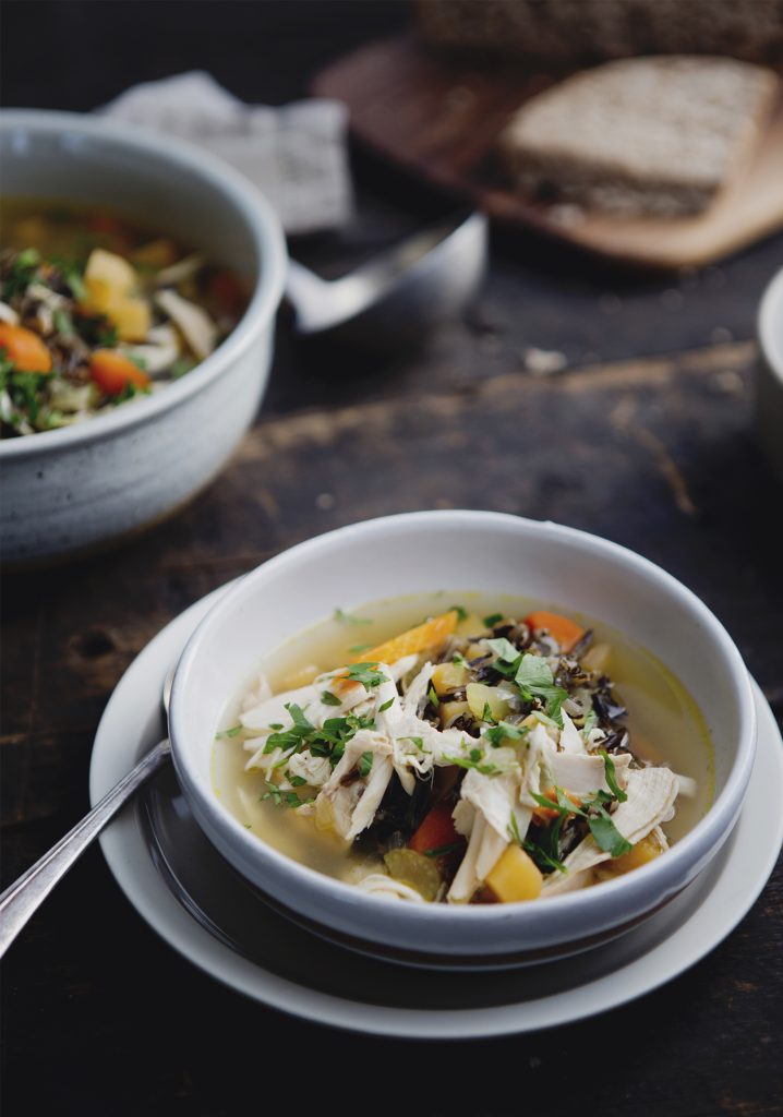 Soupe à la dinde & au riz sauvage
