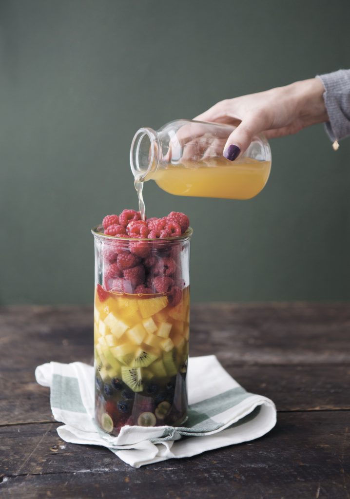 Salade de fruits arc-en-ciel
