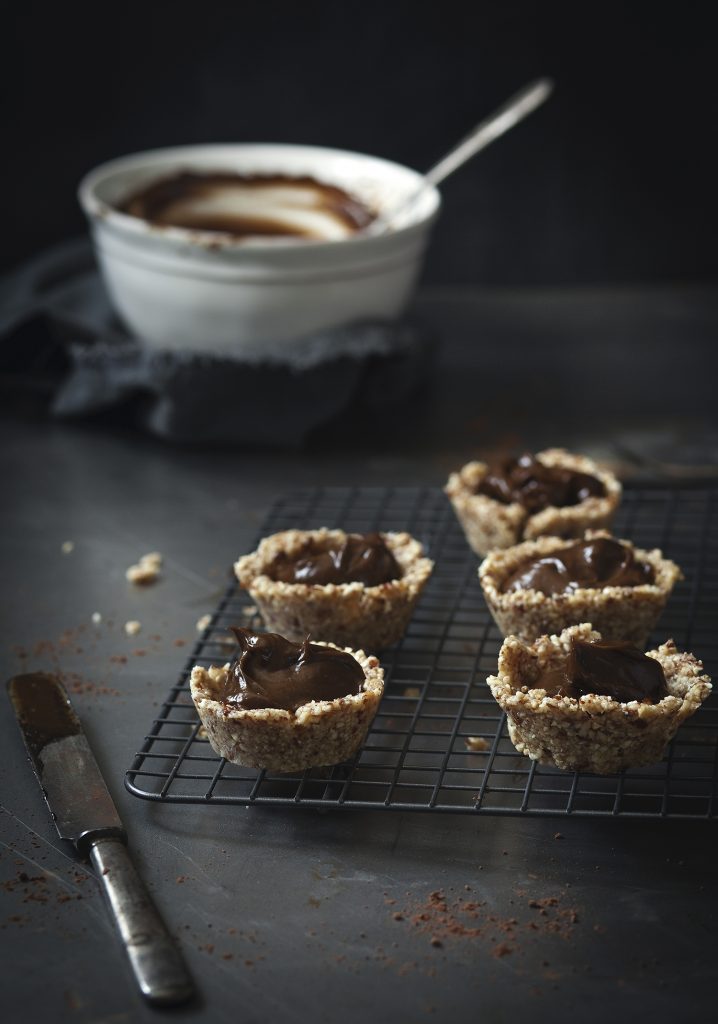 Tartes crues au pouding au chocolat