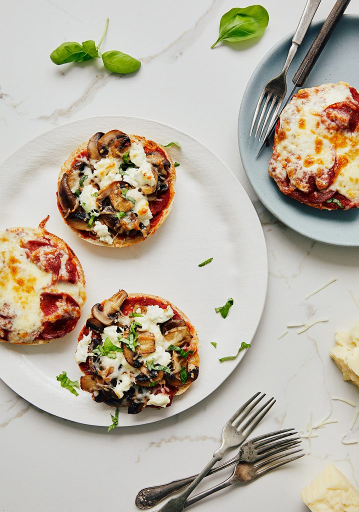 Pizzas rapides sur bagels