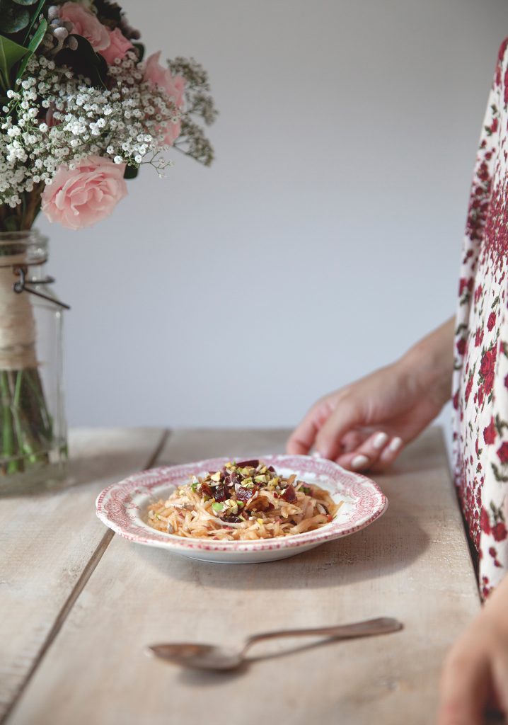 Grated apple bowl