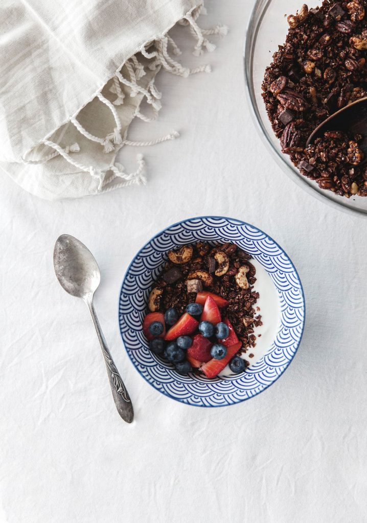 Homemade chocolate & nut granola