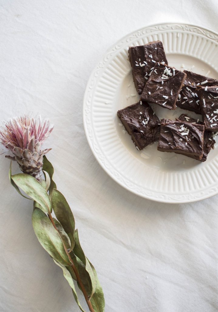 Chocolate avocado fudge