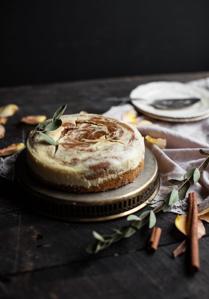 Gâteau au fromage marbré à la courge