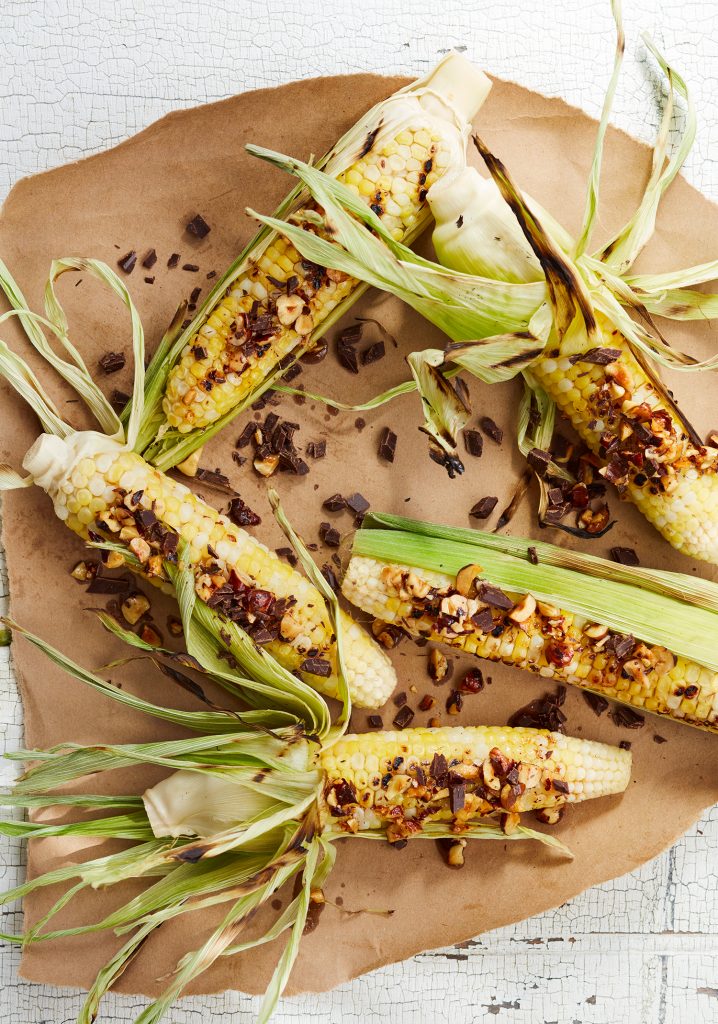 Dark chocolate & hazelnut corn on the cobb toppings