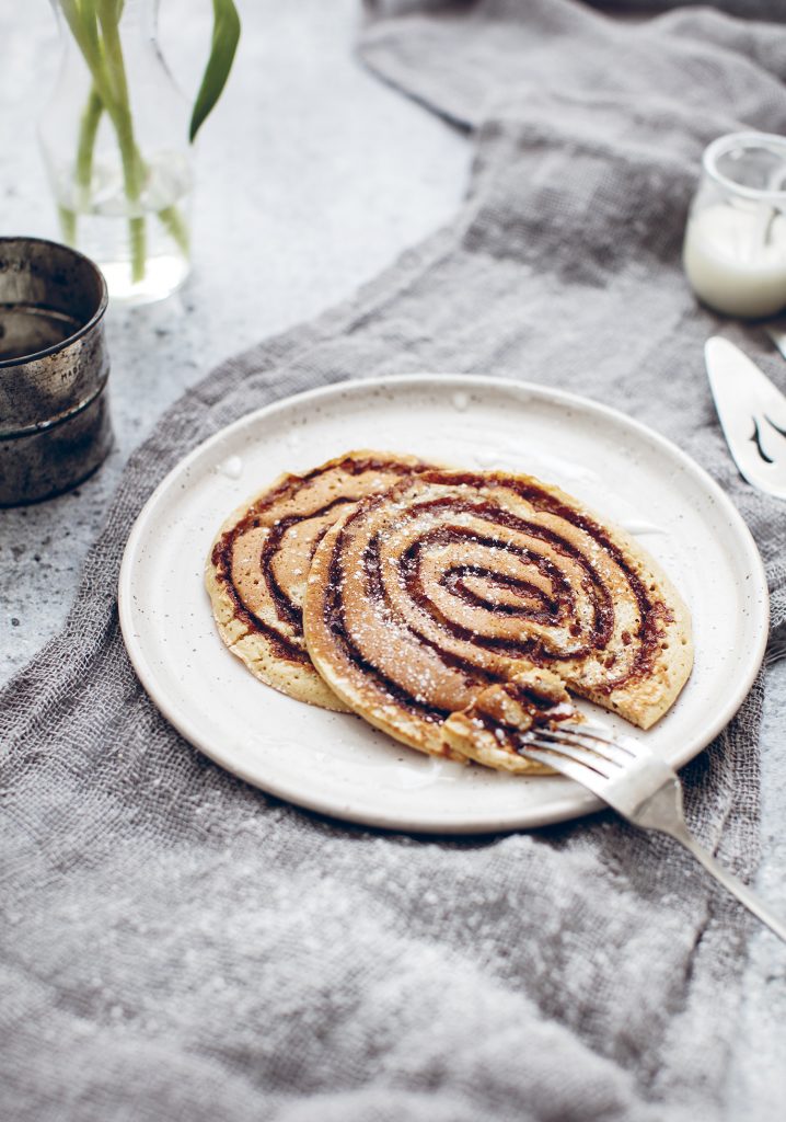 Pancakes au tourbillon de caramel à la cannelle
