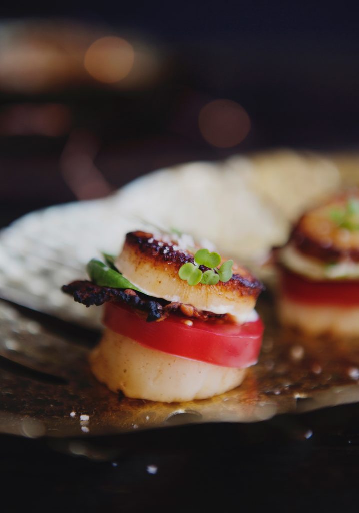 BLT scallop appetizers