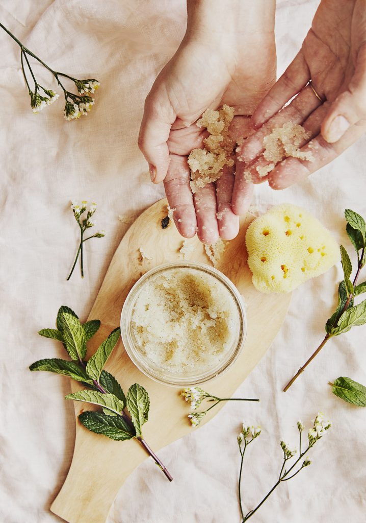 Exfoliant pour le corps à la menthe poivrée & à la vanille