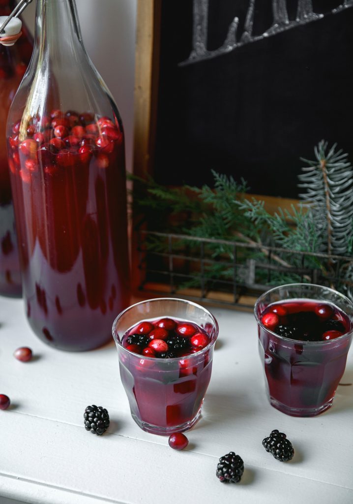 Punch de Noël à la clémentine & aux canneberges