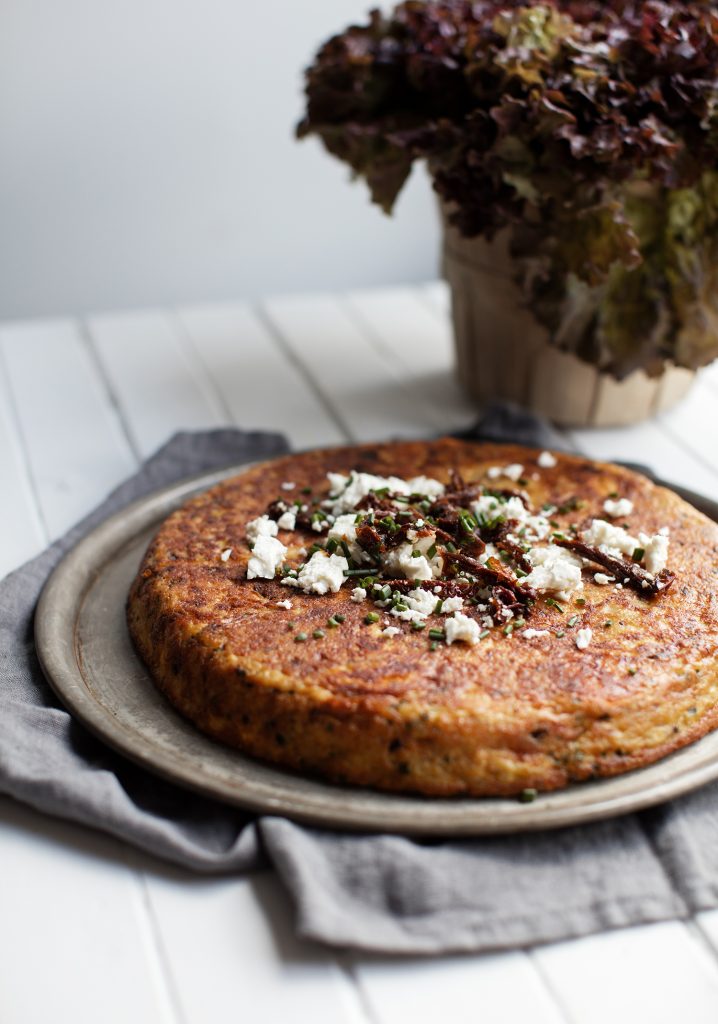 Sweet potatoe, quinoa & feta tortilla