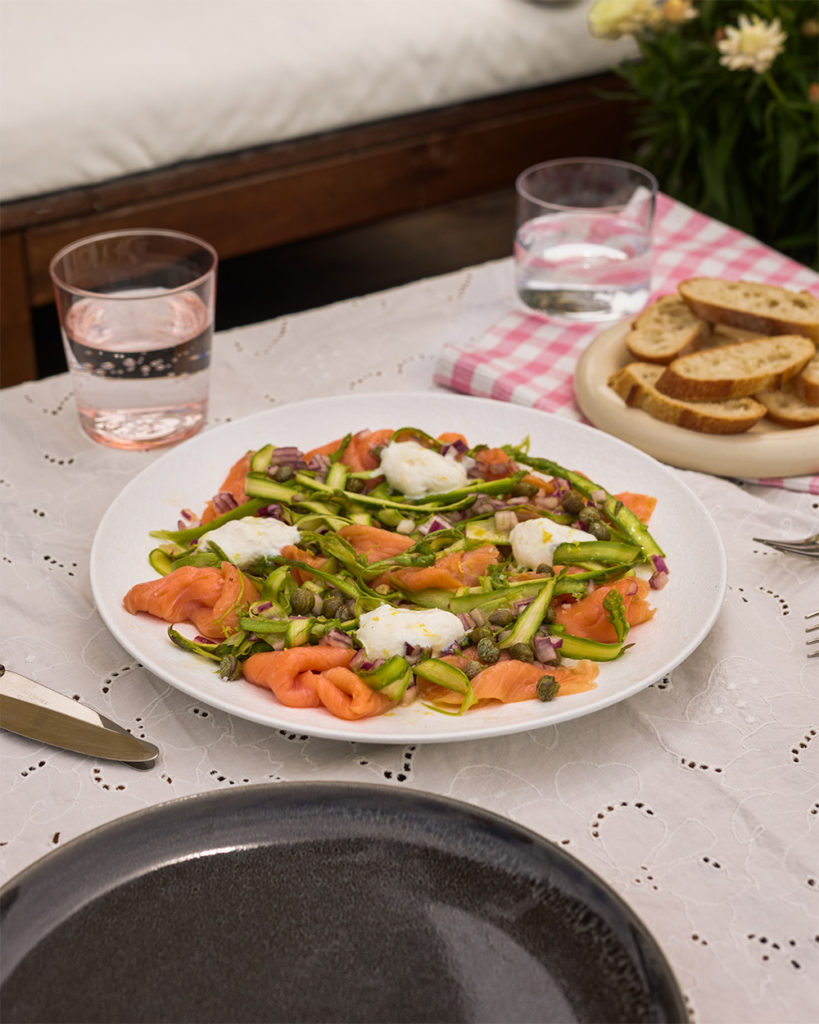 Plateau de saumon fumé & d’asperges