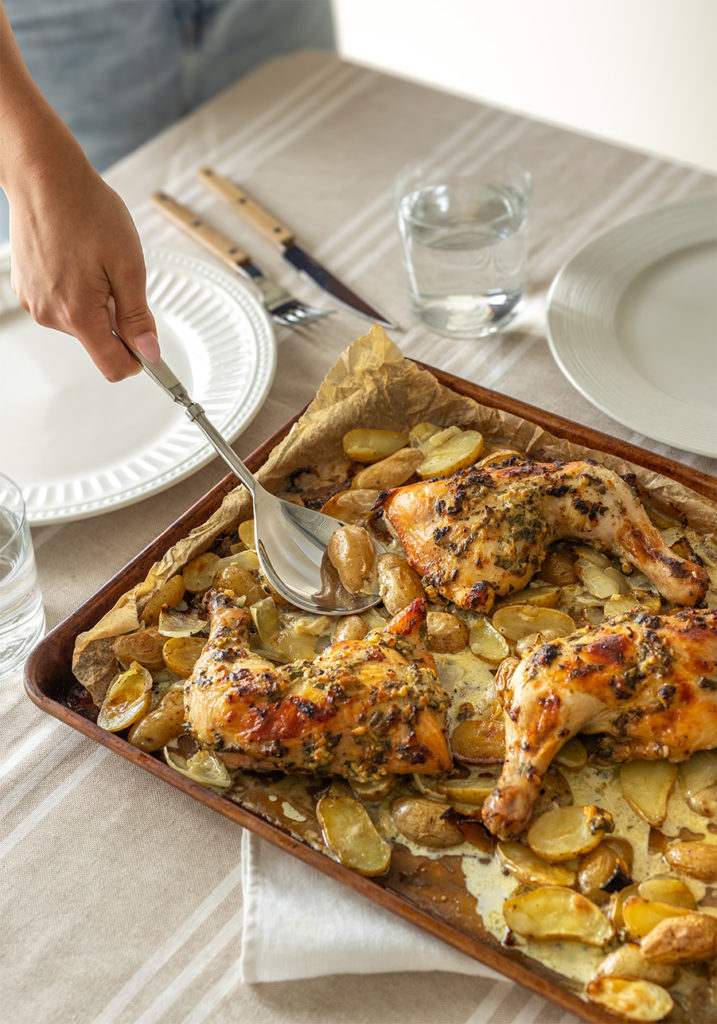 POULET MALAI & POMMES DE TERRE SUR PLAQUE