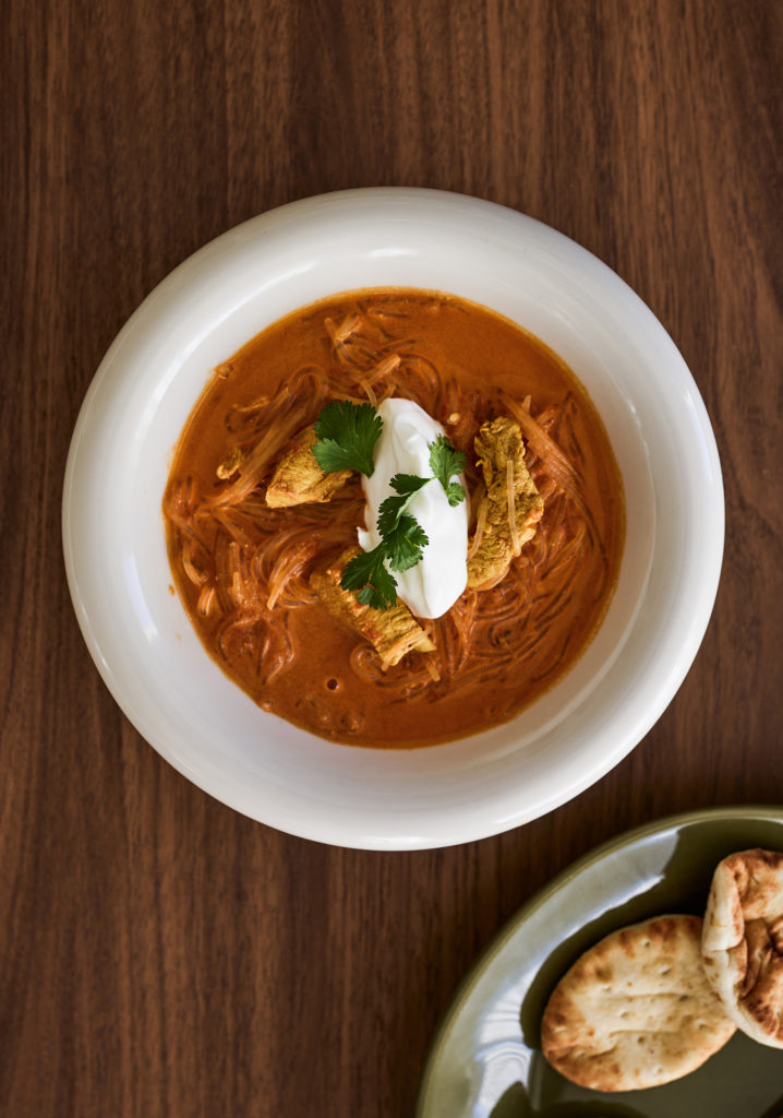 Soupe au poulet au beurre