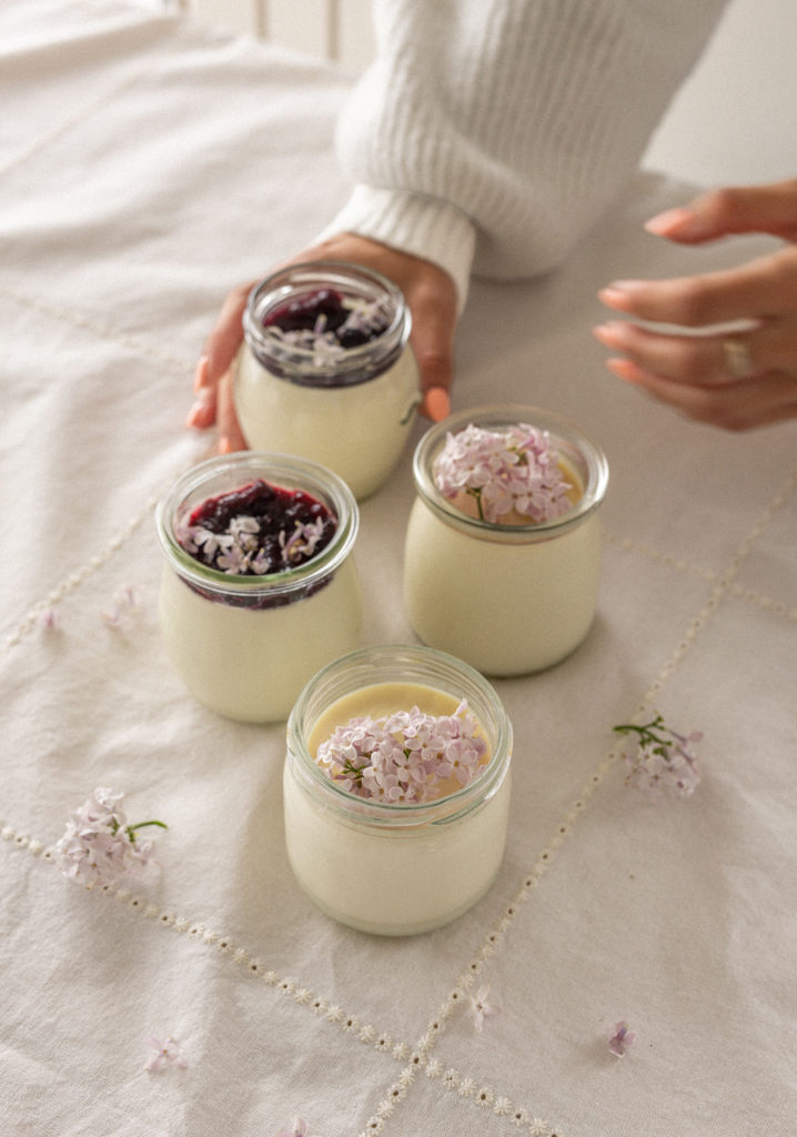 Panna cotta au lilas